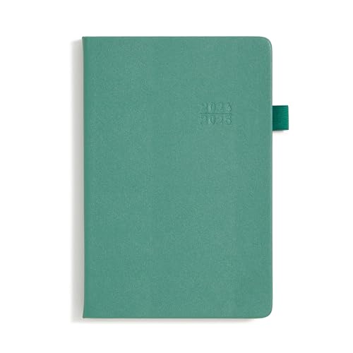 Blue Sky Agenda semanal y mensual del año académico 2024-2025, 5 x 8 pulgadas, tapa dura, encuadernada, verde río (150728)