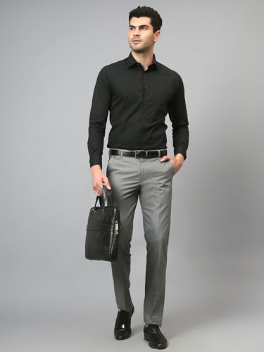 Image of Cantabil Solid Shirt Collar Full Sleeve Regular Fit Formal Shirt for Men with Pocket | Cotton Formal Shirt for Men | Formal Wear Shirts for Men (P MSHF00364C)