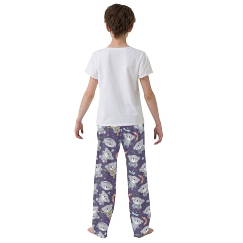 Koala Dragonfly Boys Long Pants Soft Trousers Elastic Waist Kids Lounge Bottoms with Pockets S-XL3