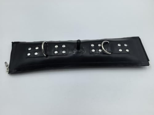 Aufblasbares Latex BDSM Halsband – Fesselhalsband mit Nieten, stufenlos anpassbar, schwarz – Halskrause für Bondage Fetisch Spiele, ergonomisch und langlebig