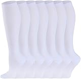 PREMIUM CONSTRUCTION UND KOMFORT - Aisprts Mens Compression Socks bestehen aus leichtem Premium-Nylon und Polyester-Material (85% Nylon, 10% Polyester, 5% Elasthan) für extreme Haltbarkeit und bieten erstklassigen Halt, Komfort und Entlastung, ohne Ihre Mobilität zu beeinträchtigen. Die verstärkte / gepolsterte Fersen- und Zehenunterstützung bietet unübertroffenen Komfort und verringert außerdem die Muskelermüdung, insbesondere wenn Sie längere Zeit auf Ihren Füßen sind, unterwegs sind oder alle