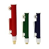 ULAB Scientific Pipette Pumps, Set of 3 Pumps: 2ml Blue, 10ml Green, 25ml Red, Fit Plastic or Glass...