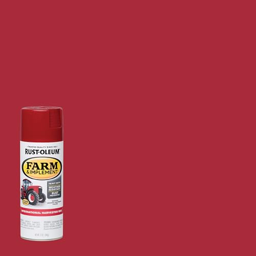Image of Rust-Oleum 280127 Farm & Implement Spray Paint, 12 oz, Gloss International Harvester Red