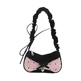 Ldabrye Bolso estructurado arrugado para axilas, diseño ergonómico, plisado, ideal para viajes, ligero, para mujer