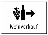 Weinverkauf – Aluminiumschild A2: 594x420mm – Mit Grafik und Text