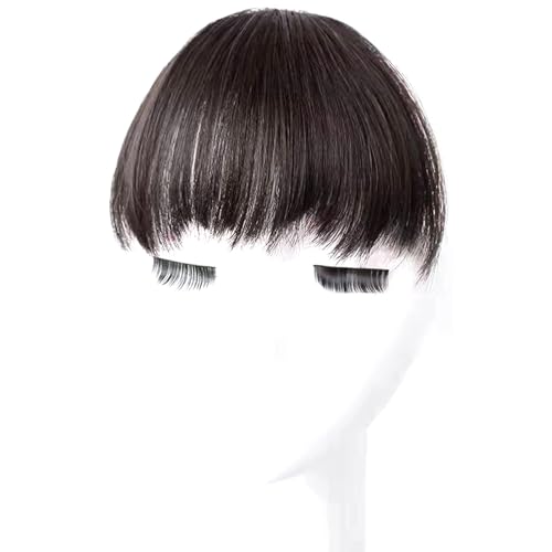 Airy Synthetic Forehead Covering Wigs with Choppy Layers for Oval Round Face Shapes and Fibers Short False Bangs Anime Hairpiece