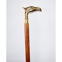 Vintage Sheesham Wood Decorated with Eagle Handle Walking Stick for Men and Women. Wooden Decorative Canes and Walking Sticks, brown, 37 inch