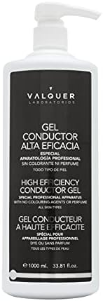 Valquer Body & Facial Conductive Gel - For professional equipment (ultrasound, electrotherapy, radiofrequency, cavitation, ipl, laser, etc) - 1000 ml