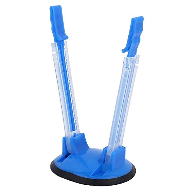 Bag Holders, Adjustable Arms Kitchen Bag Holder with Non Slip Base Bag Holder Lightweight Bag Holder for Ziplock Bags for Food Storage Bag(Blue)