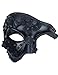 Produktbild Ubauta Steam Punk Phantom der Oper Vintage Maskerade Venezianische Luxus Männer Gesichtsmaske/Party/Fancy Ball/Abschlussball/Karneval/Hochzeit/Wanddekoration (Schwarz)