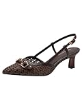 Tamaris Damen Sling Pump mit Stilettoabsatz, braun, 39 EU