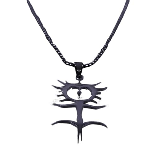 Colliers charms pour femmes hommes Ghostemane avec pendentifs couleur argentée