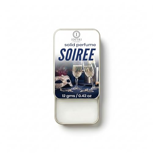 Image of Solid Perfume Soiree Night | Europe base | Alcohol Free Wax Perfume Balm, Long Lasting Pocket Fragrance Tin 12g, Non Greasy Smooth Glide, Travel Friendly | Party & Travel Carry