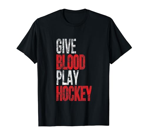 Give Blood Play Hockey - Puck You Ice Hockey Inspired Design Camiseta