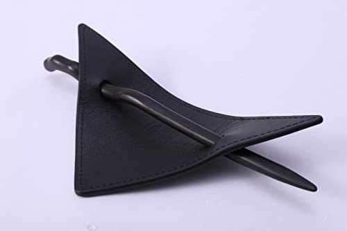 Sitronugras Leather Vintage Hair Barrette With Stick，Ponytail Barrette For Women Girls, Hair Clip With Wooden Stick/Pin For Thick Medium Hair,Leather Hair Accessories… #TOP4