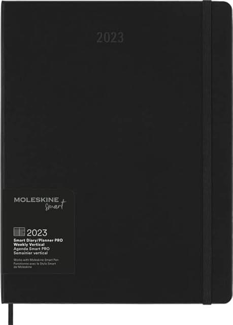 Moleskine Smart Planner Pro 2023 Weekly, 12-Month, Black