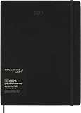 Moleskine Smart Planner Pro 2023 Wochenkalender 12 Monate, schwarz: 1W=2S, vertikal, Hard Cover, 8056598851342