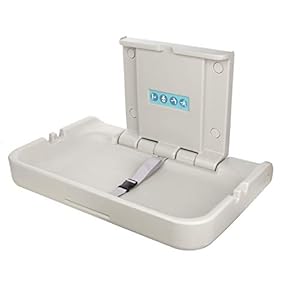 Modundry Fold Down Baby Changing Station Horizontal Baby Change Table with Safety Straps for Commercial Restrooms (2…