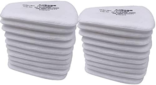 10Pairs 5N11 particulate Replacement Filters for 3 m 6000/6200/7502/6800/7501/FF40 Half Full face dust Gas Masks, Spray Paint Chemical Respirator Gas Mask Filter, White