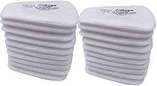 10Pairs 5N11 particulate Replacement Filters for 3 m 6000/6200/7502/6800/7501/FF40 Half Full face dust Gas Masks, Spray Paint Chemical Respirator Gas Mask Filter, White