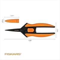 Fiskars 6" Non-Stick Pruning Snips, Resin-Resistant Garden Scissors, 2-Pack — image 6