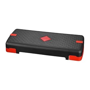 rockible Exercise Step Platform Aerobic Stepper Adjustable Trainer Yoga Nonslip Textured Surface Sports Indoor Outdoor Portable Stable