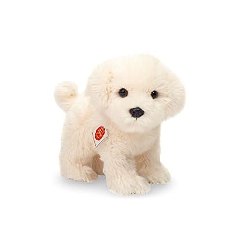 Teddy Hermann 91960 Hund Malteser Welpe stehend 23 cm, Kuscheltier, Plüschtier