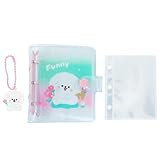 PAVIKE シール帳 女の子 透明シール シール手帳 透明シール帳 取り外し可能 防水性 耐摩耗性 学生、ノート愛好家、小さなカードコレクターなど 約10.7*9.2CM 内側のページ*10 約70g