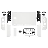本体ではない-eXtremeRate nintendo Switchに対応用Dpadバージョンカスタマイズシェル（フロントシェルは含まれていません）、心地良い交換背面シェル、nintendo Switchに対応用ボタン付きNSジョイコンハンドヘルドコントローラーハウジング【ホワイト】