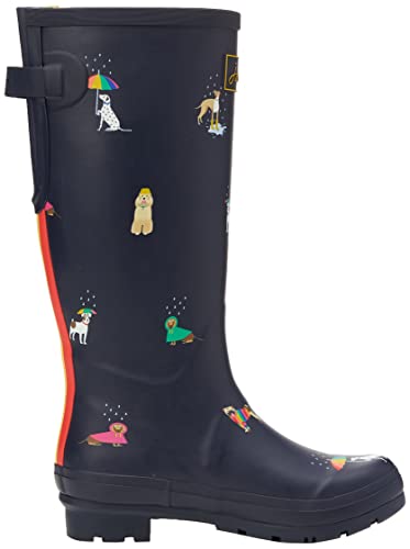 Joules Welly Print Navy Rainbow Dog 11 B (M) #TOP5