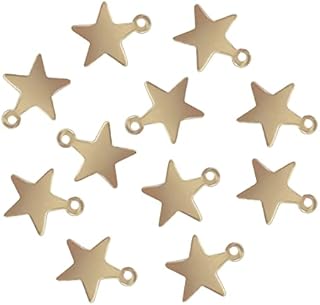 ALLY-MAGIC 100 Pcs Mini Star Shape Charms Flat Star Pendants Jewellery Accessories for Charms DIY Bracelets Necklace Jewelry Making Craft Supplies Y4-XXGZ