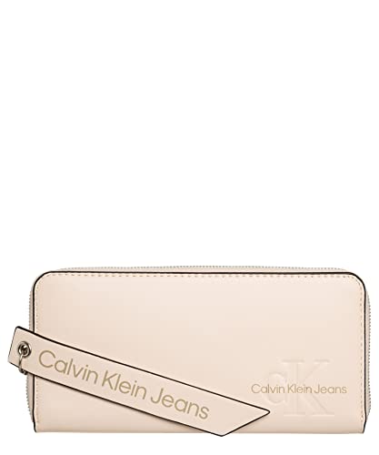 Portefeuille zippé Calvin Klein CKJ Sculpted Zip Around Tag Wallet Ballet rose pour femme moderne