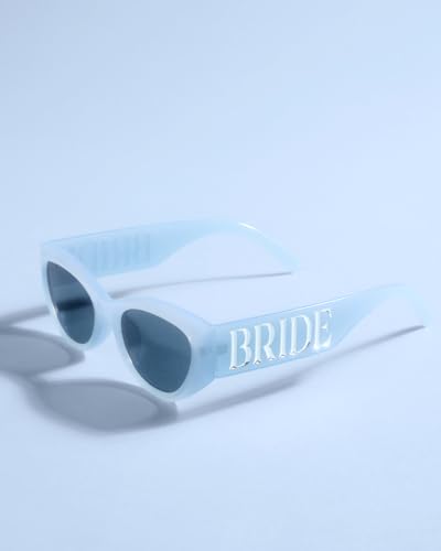xo, Fetti Blue Bride Sunglasses | Bachelorette Party Sunnies, Engagement Decorations, Bridal Shower Accessory, Bach Supplies, Bridesmaid Favors, Bride To Be Gift3