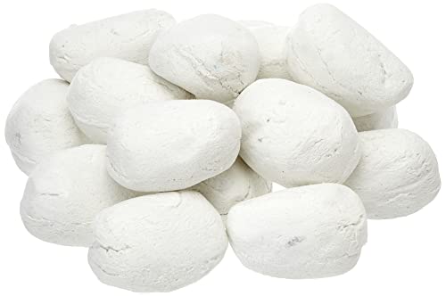 Coals 4 You - 20 Guijarros de Cerámica Blancos para Chimeneas de Bio-etanol y Gas