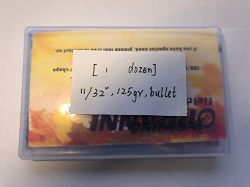 Orranni Archery Field Points,11/32" Outside Diameter,125 Grains,Stainless Steel Screw In Archery Field Tips(1 Dozen) #TOP3