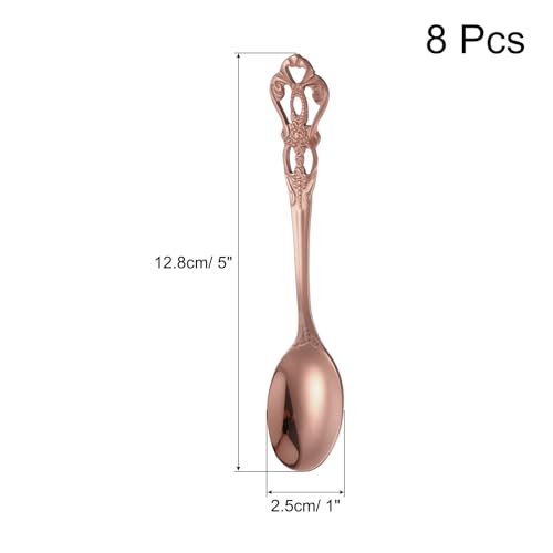 Cuillères à mélanger en acier inoxydable or rose pour service de table raffiné - 3