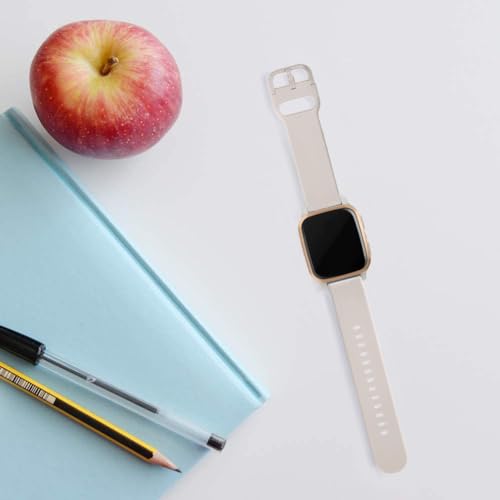 ViCRiOR Bands Compatible with Garmin Venu SQ/Venu Sq 2 /Venu Smart Watch, Soft Silicone Fadeless Pattern Printed Floral Replacement Band for Garmin Venu sq Music (3 Pack(Stone+Starlight+Smoke Violet)