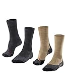 FALKE Trekkingsocken TK2 Explore Bundle Herrenstrümpfe und Stiefelsocken sind halbhoch und fusselfrei; Passform und Farbe der Bergsocken bleiben erhalten auch nach mehrmaligem Waschen; Diese Herrensocken sind bei 30°C im Wollwaschgang zu waschen. Um einen faltenfreien Sitz der Strümpfe zu garantieren, empfehlen wir bei einer Zwischengröße die kleinere Größe zu wählen