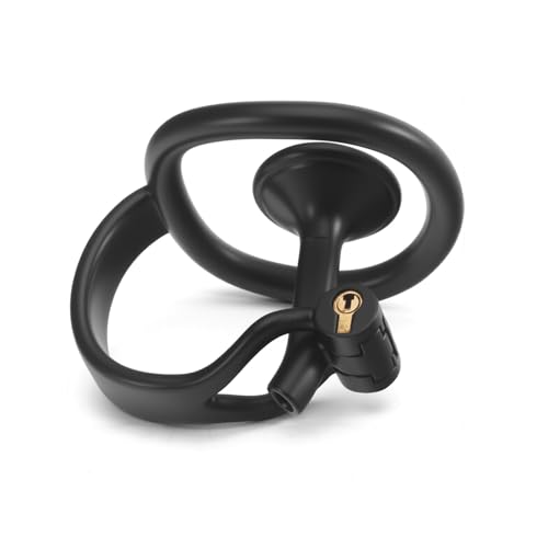 KKSEXY 反転・リバース設計貞操帯 男の娘用貞操体 陰嚢サポート貞操装置 コスプレ透かし彫り通気貞操具 貞操ケージＳＭグッズ(ブラック-46mm) - 画像3