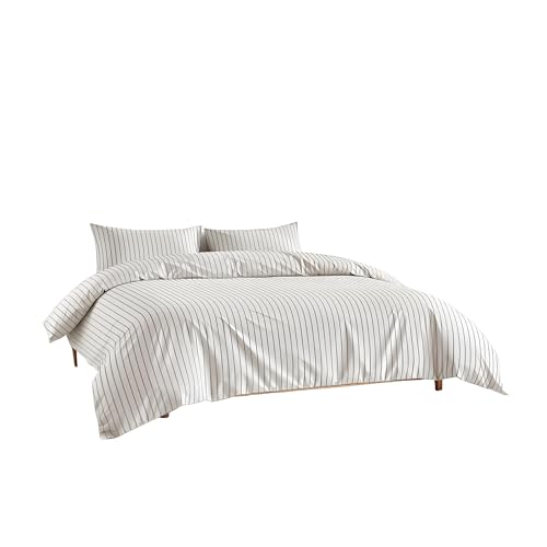 Image of Italic Luxe 100% Australian Cotton Bedding Bundle - 400 Thread Count - California King - Breathable & Luxurious - Includes Deep Pocket Fitted Sheet, Flat Sheet & Pillowcases (Mini - Stripe)