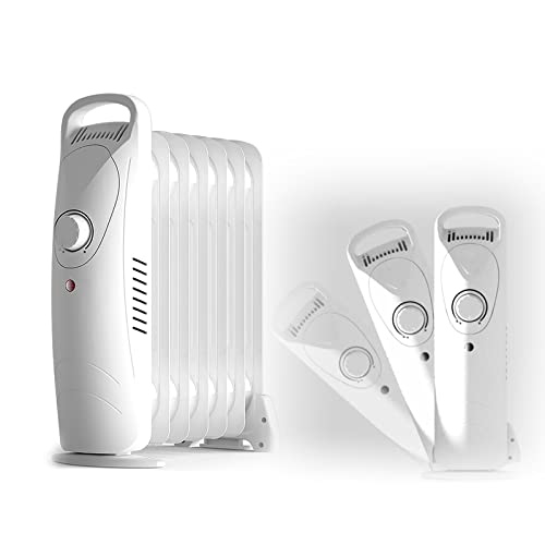 GATELN Heizung Elektrisch Energiesparend Ölradiator Mit Thermostat 600/800/1000 W Mobile Elektroheizgerät Für Bad Wohnung Büro, Tragbarer Überhitzungsschutz Heizkörper [Energieklasse A+] Cover