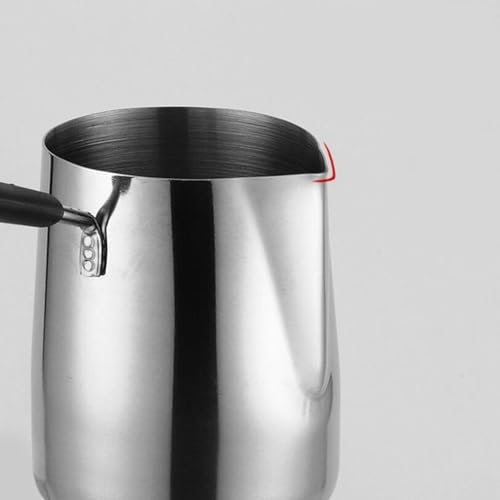 Jarra de metal para derretir cera de velas y jabón con mango protector 350ml 5