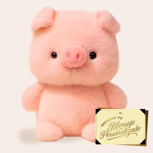 Imagen de Premium Moments Peluche Cerdito Dulce San Valentín · Regalo Romántico con Peluche a Elegir + Tarjeta con Dedicatoria Personalizada · Detalle Original y Emocional para Sorprender