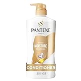 Pantene Conditioner, Daily Moisture Renewal - Pro-V Nutrients for Dry, Color-Treated, Straight to Curly Hair, 72-Hour Hydration & Softness, Paraben Free, Cleanses, Strengthens Bonds, 25.1 Fl Oz