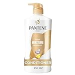 Pantene Conditioner, Daily Moisture Renewal – Pro-V Nutrients for Dry, Color-Treated, Straight to Curly Hair, 72-Hour Hydration & Softness, Paraben Free, Cleanses, Strengthens Bonds, 25.1 Fl Oz