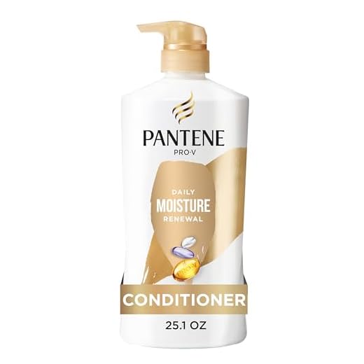 Pantene Conditioner, Daily Moisture Renewal - Pro-V Nutrients for Dry, Color-Treated, Straight to Curly Hair, 72 Hour Hydration & Softness, Paraben Free, Cleanses, Strengthens Bonds, 25.1 Fl Oz