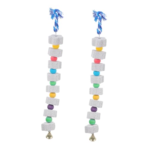 Yardenfun Chickens Toys Set Large Chew Toys with Bells Beak Grinding Stone Coop Accessory for Boys and Girls