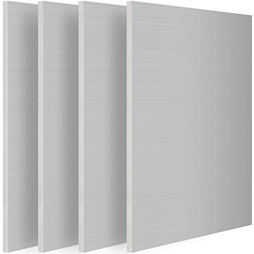 Aluminum Sheet, HAKZEON 4PCS Premium 6061 Aluminum Sheet Metal 6 x 12 x 1/4 Inch Thickness Rectangle Metal Plate Covered with Protective Film Heat Treatable Aluminum Sheets for Crafting Aluminum Sheet, HAKZEON 4PCS Premium 6061 Aluminum Sheet Metal 6 x 12 x 1/4 Inch Thickness Rectangle Metal Plate Covered with Protective Film Heat Treatable Aluminum Sheets for Crafting