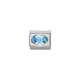 nomination paris bijoux  Nomination Comp. Classic Cubic Zirconia FACETTIERT Edelstahl, 18K-Gold (HIMMELBLAU) 030601