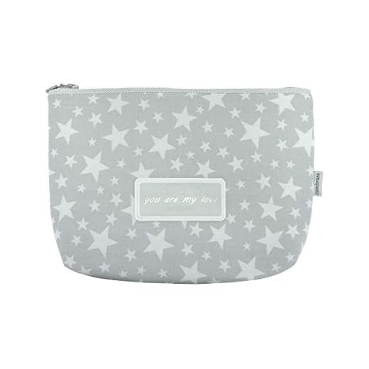 Cambrass Star Star You Are My Love Bolso Maternal de Aseo, 6 x 28 x 20 cm, Gris (Grey)